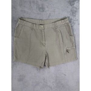 Woolrich Shorts Womens 16 Green High Rise Cargo Elastic Waist Outdoor Hiking